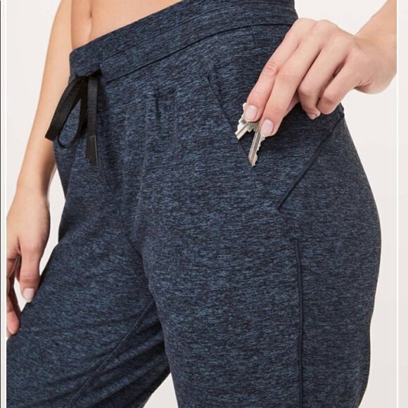 Lululemon Ready To Rulu Pant Heathered True Navy / Black Size 2 - Picture 3 of 7